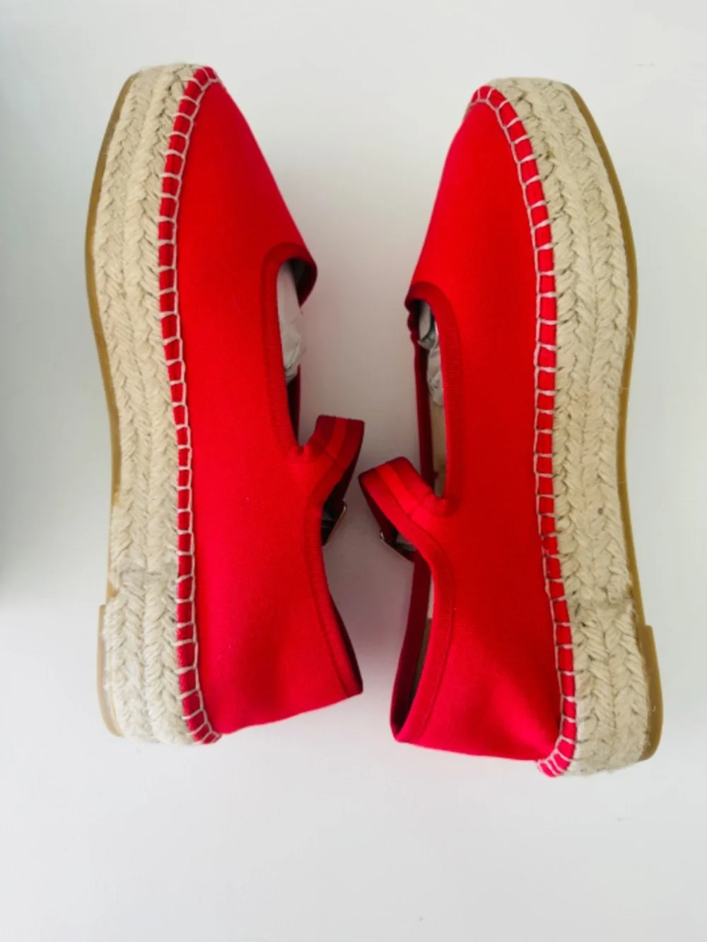 Maeve Anthropologie Mary Jane Espadrille Flats Cherry Red Size 8/US EU 39